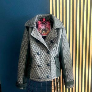 Bernardo Army green quilted jacket, sz L